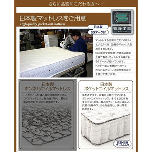 セミダブルベッド 一人暮らし SD マットレス付き チェスト ベッド下 収納 引き出し 大容量 宮 棚 携帯 リモコン 照明 読書 ライト 電気 コンセント スマホ 充電