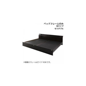 セミダブルベッド 一人暮らし SD フレームのみ 連結可 つなげる 宮 棚 携帯 リモコン 収納 照明 読書灯 ライト 読書 電気 コンセント スマホ 充電 ヴィンテージ