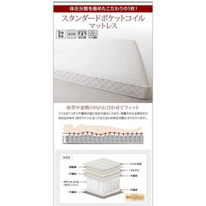 シングル ベッド チェスト 下収納 引き出し 大容量 棚 宮 スマホ コンセント 充電 フレーム アンティーク 姫系 かわいい SポケットCマットレス付 リネン無