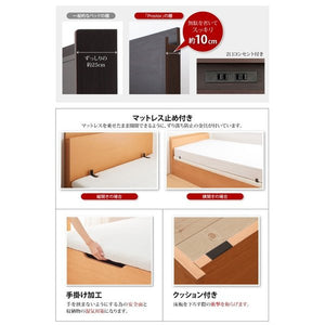 セミシングルベッド 一人暮らし コンパクト 小さい マットレス付き 跳ね上げ式ベッド ガス圧 ベッド下 収納付き 大容量 宮 棚 携帯 収納 コンセント スマホ 充電