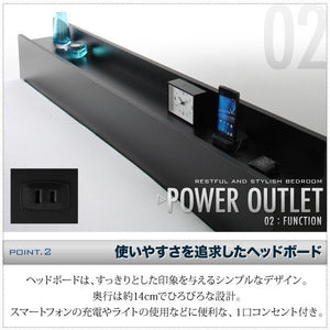 ベッド シングル ローベッド 低い 棚 ラック 宮付き 枕元 携帯 スマホ メガネ リモコン コンセント 充電 おしゃれ モダン SボンネルCマットレス付き