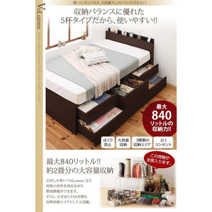 セミダブルベッド 一人暮らし マットレス付き チェスト ベッド下 収納 引き出し 大容量 宮 棚 携帯 コンセント スマホ 充電 北欧 おしゃれ アンティーク