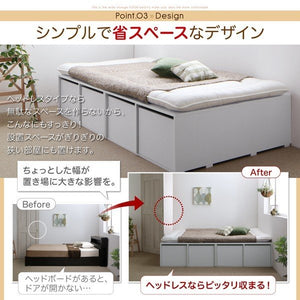 シングルベッド 一人暮らし マットレス付き チェストベッド ハイタイプ ベッド下収納 引き出し 大容量 ヘッドレス 布団可 フラット床板 箱型 ホテル モダン 高級