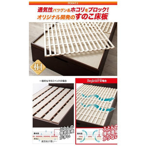 セミダブルベッド 一人暮らし フレーム 跳ね上げ式ベッド ガス圧 ベッド下 収納付き 大容量 宮 棚 携帯 収納 コンセント スマホ 充電 布団可 すのこ 通気性 カビ