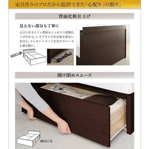 セミダブルベッド 一人暮らし マットレス付き チェスト ベッド下 収納 引き出し 大容量 宮 棚 携帯 コンセント スマホ 充電 布団可 すのこ 通気性 カビ