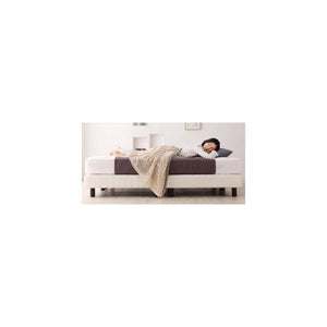 ダブルベッド 2人 マットレス付き 脚付き マットレスベッド ボトム 足付 ベンチ ヘッドレス ローベッド ロータイプ 低い 北欧 おしゃれ モダン アンティーク