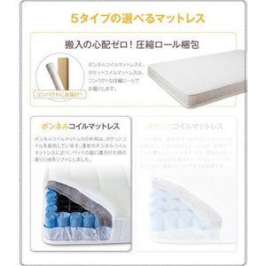 シングルベッド 一人暮らし マットレス付き チェストベッド ミドル ベッド下収納 引き出し 大容量 宮 棚 携帯 リモコン 収納 コンセント スマホ 充電 電気