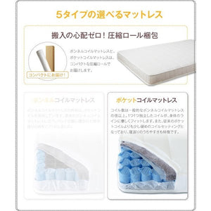 シングルベッド 一人暮らし マットレス付き チェストベッド ミドル ベッド下収納 引き出し 大容量 宮 棚 携帯 リモコン 収納 コンセント スマホ 充電 電気