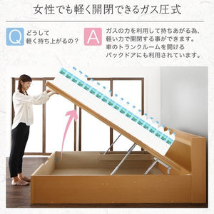 セミダブルベッド 一人 フレーム 跳ね上げ式 ガス圧 ベッド下 収納 畳 硬め 布団可 布団用 腰痛 通気性 カビ 湿気 和室 棚 携帯 コンセント スマホ アジアン