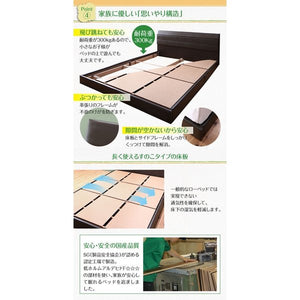 シングルベッド 一人暮らし マットレス付き ローベッド 低い 連結可 つなげる 宮 棚 携帯 収納 コンセント スマホ 充電 レザー ゴージャス 豪華 ゴシック 姫系