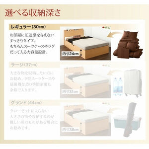 セミシングルベッド 一人暮らし コンパクト 小さい マットレス付き 跳ね上げ式 ガス圧 ベッド下 収納 大容量 宮 棚 携帯 コンセント スマホ 充電 ナチュラル