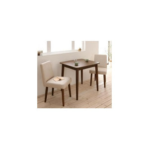 ダイニングテーブル ダイニングテーブルセット 3点 2人用 (幅75+椅子×2) テーブル ナチュラル チェア アイボリー 食卓