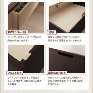 セミシングルベッド 一人暮らし コンパクト SS 小さい 省スペース マットレス付き 跳ね上げ式ベッド ガス圧 ベッド下 収納付き 大容量 ヘッドレス モダン 高級