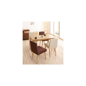 ダイニングテーブル ダイニングテーブルセット 5点 4人用 (B) (幅150+椅子×4) テーブル ナチュラル チェア4脚 ココア 茶色 食卓