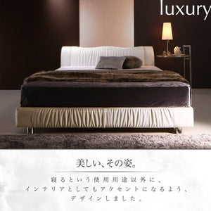 セミダブルベッド 一人暮らし マットレス付 ロー 低い 背もたれ ヘッドボード クッション すのこ 通気性 カビ レザー ゴージャス 豪華 ゴシック 脚 足