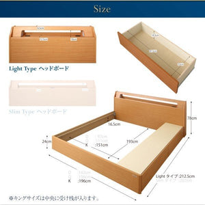 キングベッド 家族 ファミリー 親子 ワイド マットレス付き チェスト ベッド下 収納 引き出し 大容量 宮 棚 携帯 照明 読書 ライト コンセント スマホ 充電