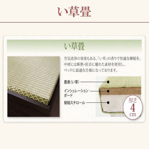 セミダブルベッド 一人 フレーム 日本製 国産 畳 硬め 布団可 腰痛 通気性 カビ 和室 ベッド下 高い 床下収納 全面収納 棚 携帯 コンセント スマホ 布団収納