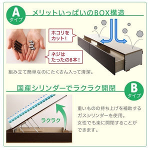 連結ベッド 幅220 キング ワイド 3人 4人 家族 つなげる 2台 連結 分割 ファミリー マットレス付 チェスト 収納 引き出し 跳ね上げ ガス圧 ベッド下 ヘッドレス