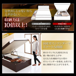 連結ベッド 幅200 ワイド 3人 4人 家族 つなげる 2台 分割 ファミリー マットレス付 跳ね上げ式 ガス圧 ベッド下 収納 棚 携帯 照明 ライト コンセント スマホ