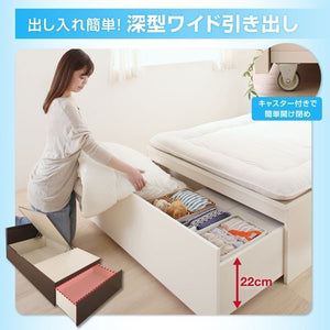 セミダブルベッド 一人暮らし フレーム 跳ね上げ式 ベッド下 収納付き 大容量 宮 棚 携帯 収納 コンセント スマホ 充電 布団可 布団収納 フラット床板 箱型