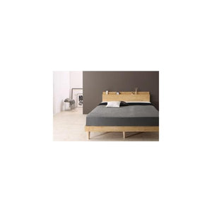 ダブルベッド 2人 マットレス付き ローベッド 低い 宮 棚 携帯 収納 コンセント スマホ 充電 布団可 すのこ 通気性 カビ 脚 足 北欧 おしゃれ アンティーク