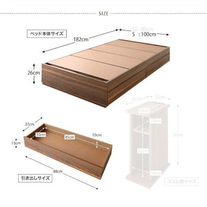 シングルベッド 一人暮らし ショート丈 マットレス付き チェストベッド ミドル ベッド下収納 引き出し 大容量 ヘッドレス コンセント 収納 スマホ 充電 電気