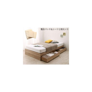 セミシングルベッド 一人暮らし コンパクト ショート丈 小さい マットレス付き チェスト ベッド下 収納 引き出し 大容量 ヘッドレス コンセント スマホ 充電