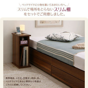 シングルベッド 一人暮らし ショート丈 フレームのみ チェスト ベッド下 収納 引き出し 大容量 ベッドサイドテーブル付き ヘッドレス コンセント スマホ 充電