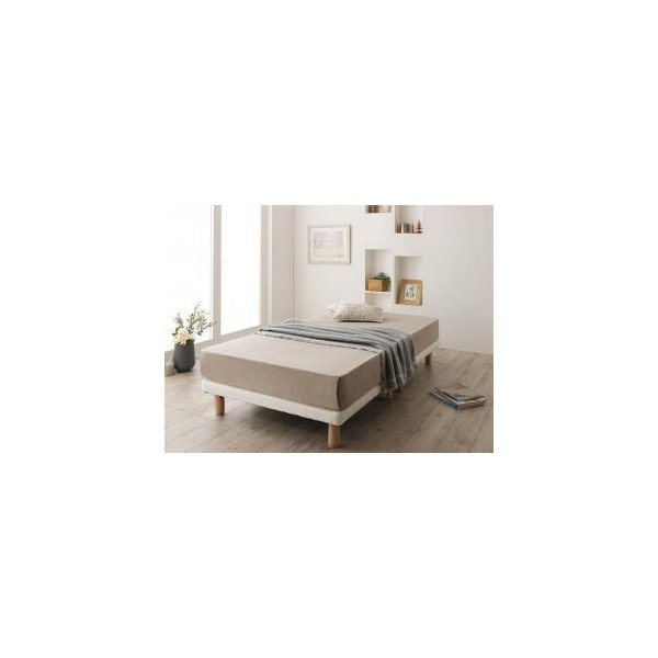kag-52636 セミシングルベッド 一人暮らし コンパクト ショート丈 小さい 脚付き マットレスベッド 短い ヘッドレス すのこ 通気性 カビ 北欧 おしゃれ アンティーク