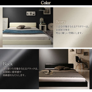 セミダブルベッド 一人暮らし マットレス付 ロー 低い 背もたれ ヘッドボード ヘッドレスト クッション すのこ 通気性 カビ レザー ゴージャス 豪華 ゴシック