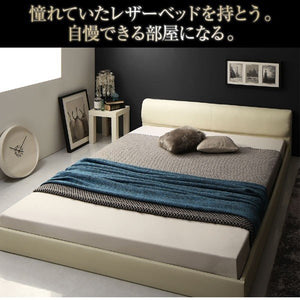 セミダブルベッド 一人暮らし マットレス付 ロー 低い 背もたれ ヘッドボード ヘッドレスト クッション すのこ 通気性 カビ レザー ゴージャス 豪華 ゴシック