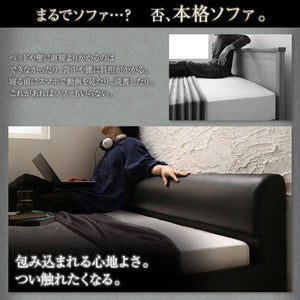 セミダブルベッド 一人暮らし マットレス付 ロー 低い 背もたれ ヘッドボード ヘッドレスト クッション すのこ 通気性 カビ レザー ゴージャス 豪華 ゴシック