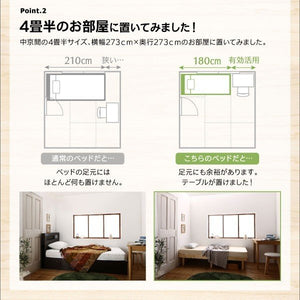 シングルベッド 一人 ショート丈 マットレス付 ベッド下 収納 高い 床下 全面 パッドシーツ付 ヘッドレス 布団可 すのこ 通気性 カビ 脚 足 北欧 おしゃれ