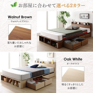 セミダブルベッド 一人暮らし マットレス付き チェスト ベッド下 収納 引き出し 大容量 宮 棚 携帯 コンセント スマホ 充電 布団可 フラット床板 箱型 ロー 低い