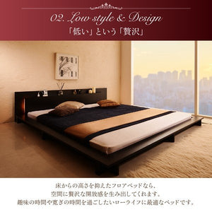 シングルベッド 一人暮らし マットレス付き ローベッド ロータイプ 低い 宮 棚 携帯 リモコン 収納 照明 読書 ライト 電気 コンセント スマホ 充電 ヴィンテージ