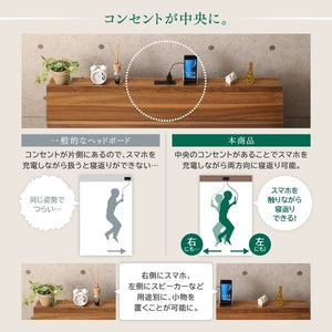 セミダブルベッド 一人暮らし フレーム チェスト 収納 引き出し 大容量 宮 棚 携帯 コンセント スマホ 充電 布団可 フラット床板 北欧 おしゃれ アンティーク
