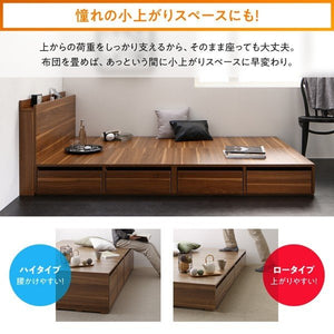 セミダブルベッド 一人暮らし マットレス付き チェスト ベッド下 収納 引き出し 大容量 ロー 低い 宮 棚 携帯 コンセント スマホ 充電 布団可 フラット床板 箱型
