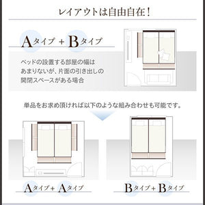 連結ベッド 幅200 キング ワイド 3人 4人 家族 つなげる 2台 分割 ファミリー マットレス付 チェスト 収納 引き出し 棚 携帯 コンセント スマホ 充電 ロー 低い