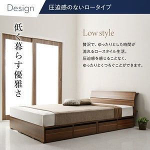 セミダブルベッド 一人暮らし マットレス付き チェスト ベッド下 収納 引き出し 大容量 宮 棚 携帯 リモコン コンセント スマホ 充電 布団可 フラット床板 箱型