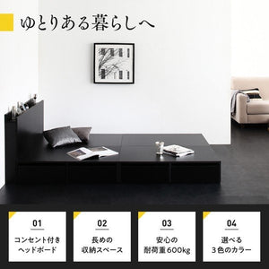 セミダブルベッド 一人暮らし マットレス付き チェスト ベッド下 収納 引き出し 大容量 宮 棚 携帯 コンセント スマホ 充電 布団可 フラット床板 箱型