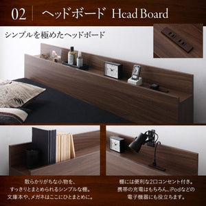 シングルベッド 一人暮らし フレームのみ チェストベッド ベッド下収納 引き出し 大容量 宮 棚 携帯 リモコン 収納 コンセント スマホ 充電 電気 ヴィンテージ