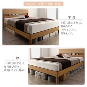 シングルベッド 一人暮らし フレームのみ 脚 足 宮 枕元 棚 ラック 携帯 メガネ リモコン 頭上 収納 コンセント スマホ 充電 電気 すのこ ヴィンテージ モダン
