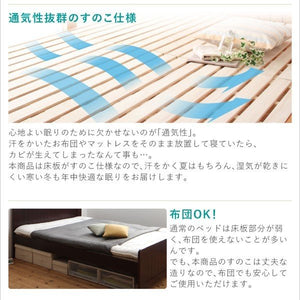 シングルベッド 一人 フレーム ベッド下 収納スペース 高い 床下 全面収納 高さ調節 ロー 低い コンセント スマホ 布団可 すのこ 通気性 カビ 脚 北欧 おしゃれ
