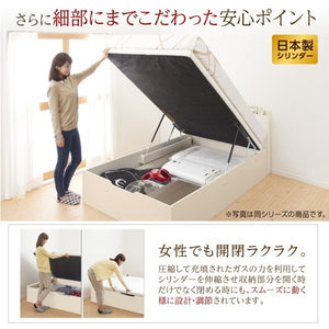 シングルベッド 一人暮らし フレーム 跳ね上げ式ベッド ガス圧 ベッド下 収納付き 大容量 宮 棚 携帯 収納 コンセント スマホ 充電 布団可 すのこ 通気性 カビ