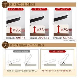 セミダブルベッド 一人暮らし マットレス付き 跳ね上げ式 ガス圧 ベッド下 収納付き 大容量 宮 棚 携帯 収納 コンセント スマホ 充電 布団可 すのこ 通気性 カビ