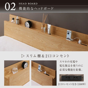 セミダブルベッド 一人暮らし マットレス付き ローベッド 低い 宮 棚 携帯 収納 コンセント スマホ 充電 布団可 すのこ 通気性 カビ 脚 足 ヴィンテージ