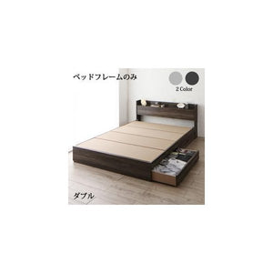 ダブルベッド 2人 フレームのみ チェストベッド ミドル ベッド下収納 引き出し 大容量 宮 棚 携帯 リモコン 収納 コンセント スマホ 充電 電気 ヴィンテージ