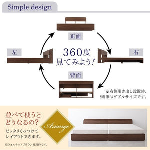 ダブルベッド 2人 フレーム チェスト 収納 引き出し 大容量 宮 棚 携帯 コンセント スマホ 充電 布団可 すのこ 通気性 カビ 北欧 おしゃれ アンティーク