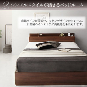 ダブルベッド 2人 マットレス付き チェスト 収納 引き出し 大容量 宮 棚 携帯 コンセント スマホ 充電 布団可 すのこ 通気性 カビ 北欧 おしゃれ アンティーク