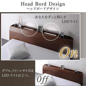 セミダブルベッド 一人暮らし マットレス付き ロー 低い 連結可 つなげる 宮 棚 携帯 収納 照明 ライト コンセント スマホ 充電 北欧 おしゃれ アンティーク